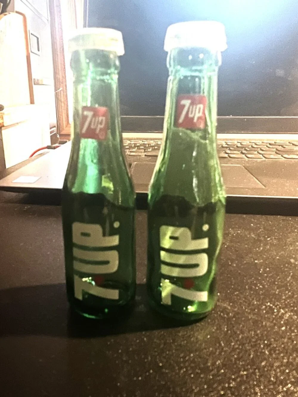Vintage 7UP Bottle Salt and Pepper Shakers